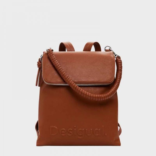 Desigual - Sac à dos camel effet cuir... Desigual - Sac à dos camel effet cuir...