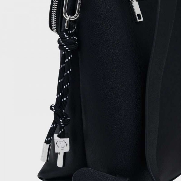 Desigual - Sac à dos noir effet cuir...