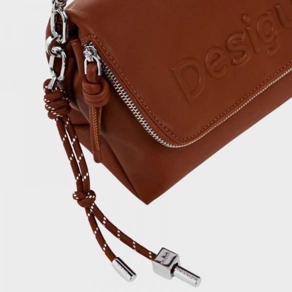 Desigual - Sac bandoulière camel...