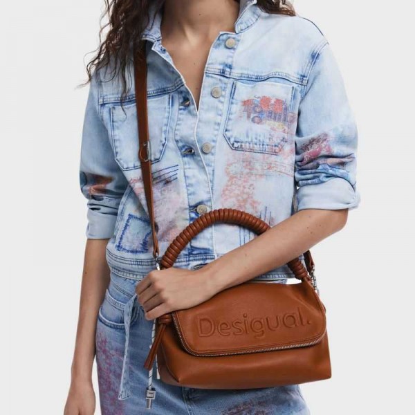 Desigual - Sac bandoulière camel...