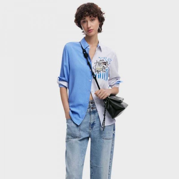 Desigual - Sac bandoulière noir effet... Desigual - Sac bandoulière noir effet...