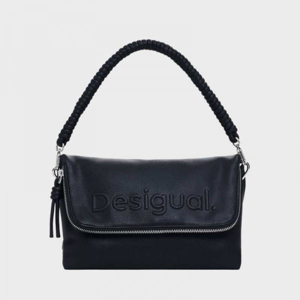 Desigual - Sac bandoulière noir effet... Desigual - Sac bandoulière noir effet...