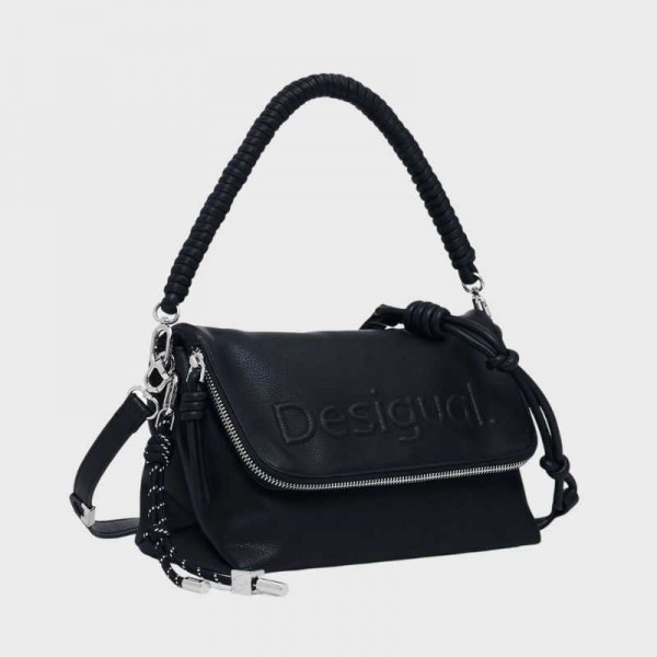 Desigual - Sac bandoulière noir effet... Desigual - Sac bandoulière noir effet...