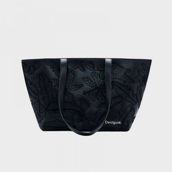 Desigual - Sac cabas noir brodé 25saxpbp