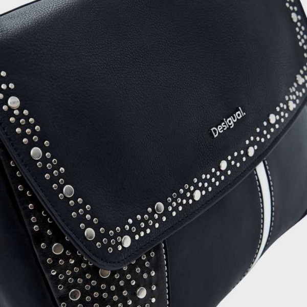 Desigual - Sac noir clouté 2en1 25saxpbt Desigual - Sac noir clouté 2en1 25saxpbt