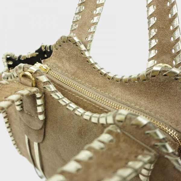 Anais - Sac à main en croûte de cuir...