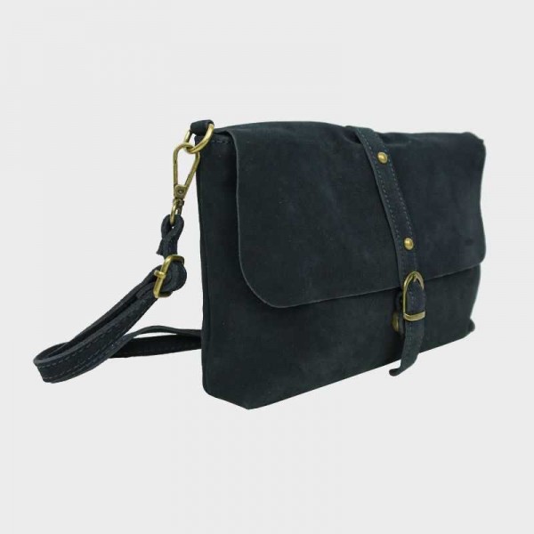 Anais - Sac bandoulière rabat en cuir...