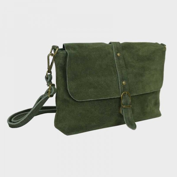 Anais - Sac bandoulière rabat en cuir...