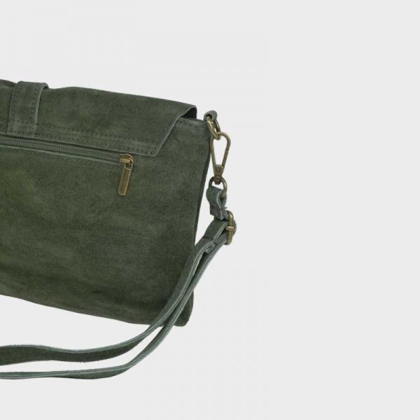 Anais - Sac bandoulière rabat en cuir...