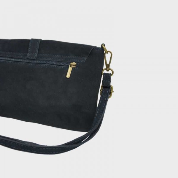 Anais - Sac bandoulière rabat en cuir...