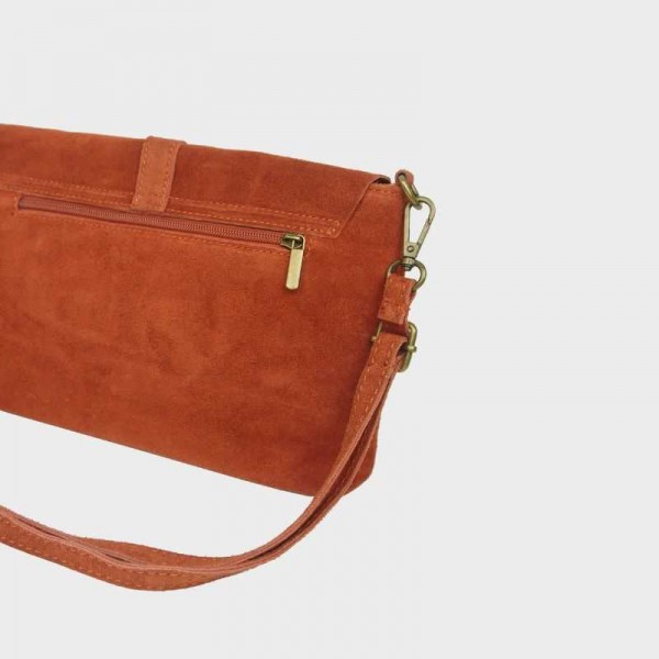 Anais - Sac bandoulière rabat en cuir...