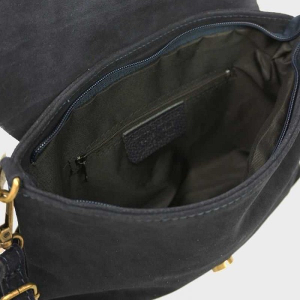 Anais - Sac bandoulière rabat en cuir...