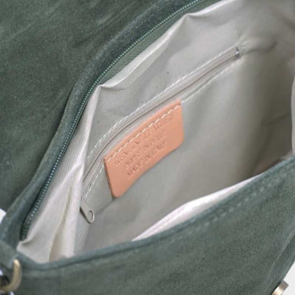 Anais - Sac bandoulière rabat en cuir...