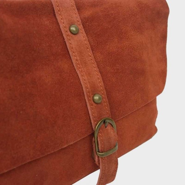 Anais - Sac bandoulière rabat en cuir...