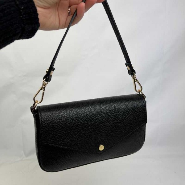 Anais - Petit sac bandoulière en cuir...