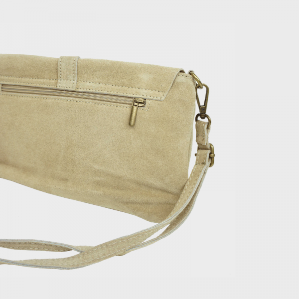 Anais - Sac bandoulière rabat en cuir...