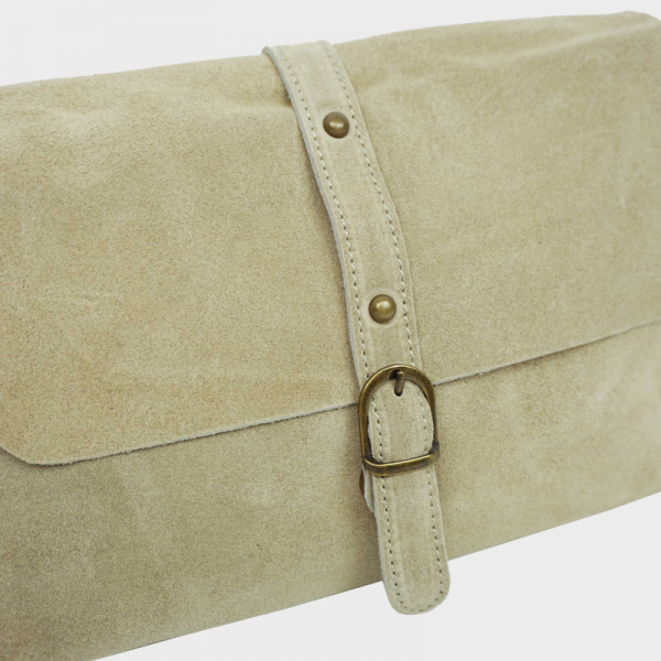 Anais - Sac bandoulière rabat en cuir...