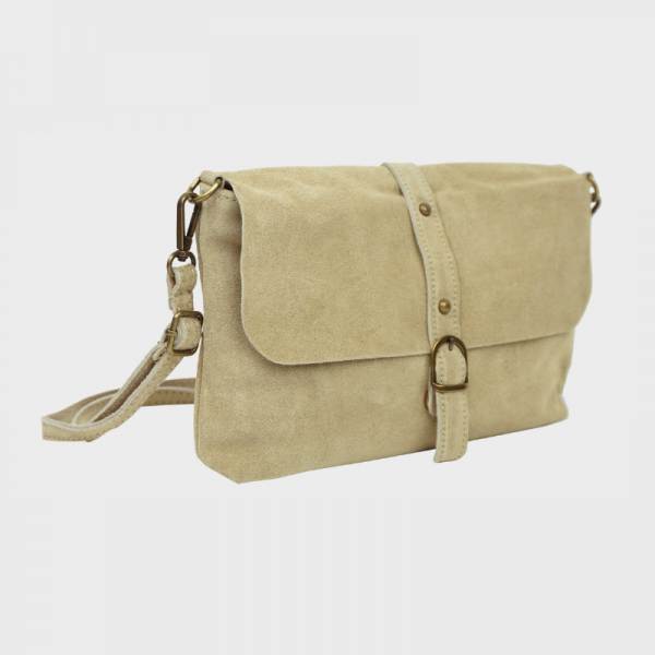 Anais - Sac bandoulière rabat en cuir...