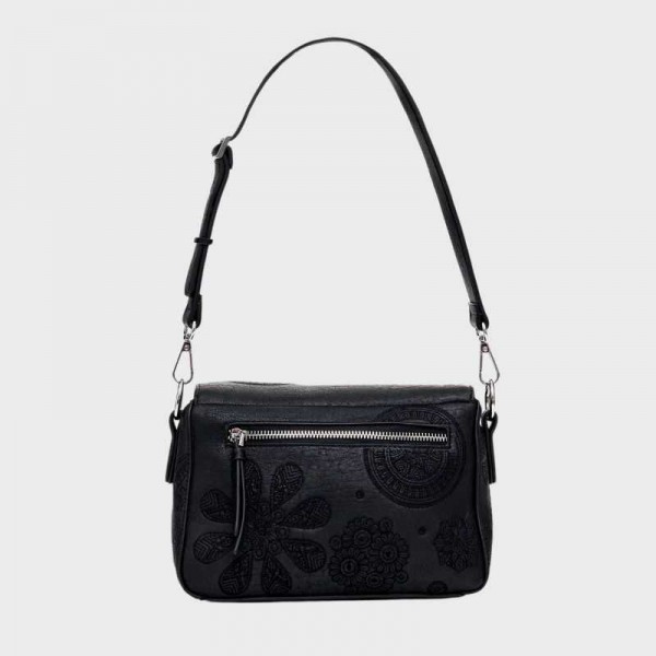 Desigual - Sac bandoulière brodé et... Desigual - Sac bandoulière brodé et...