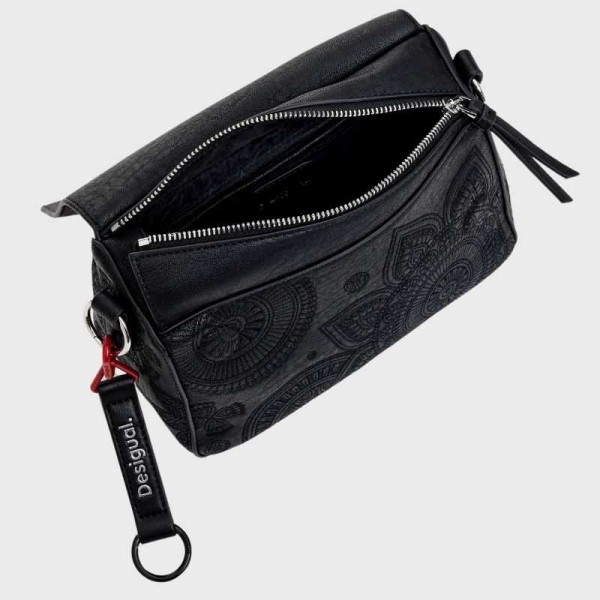Desigual - Sac bandoulière brodé et... Desigual - Sac bandoulière brodé et...