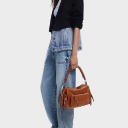 Desigual - Sac à main camel...