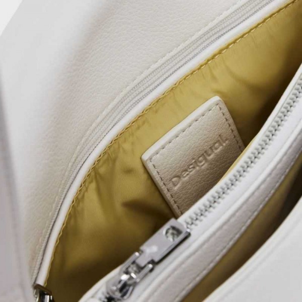 Desigual - Sac bandoulière blanc...