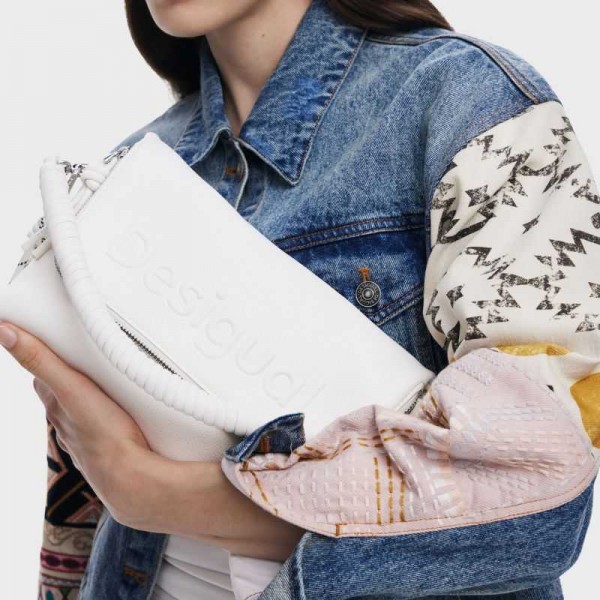 Desigual - Sac bandoulière blanc...