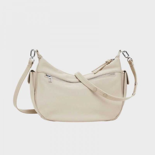 Desigual - Sac porté épaule beige...