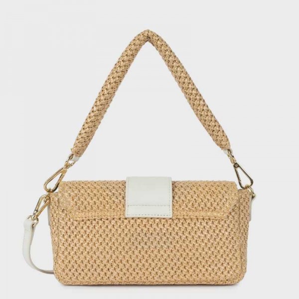 Lancaster - Sac baguette en osier... Lancaster - Sac baguette en osier...