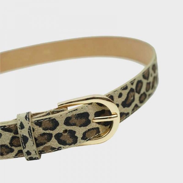 Anais - Ceinture en cuir imprimé animal