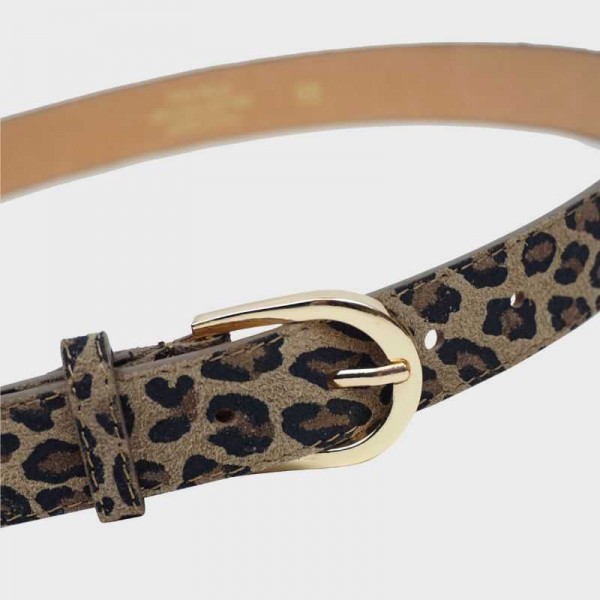 Anais - Ceinture en cuir imprimé animal