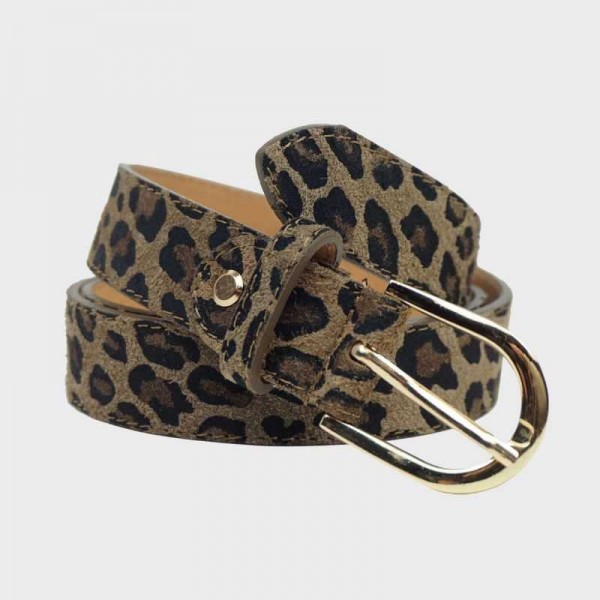 Anais - Ceinture en cuir imprimé animal