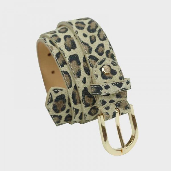 Anais - Ceinture en cuir imprimé animal