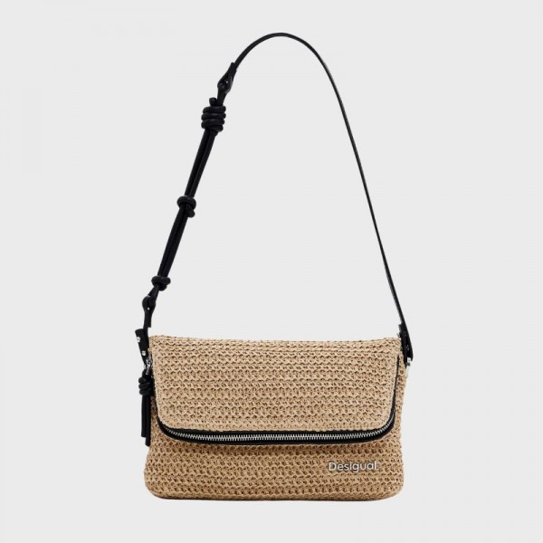 Desigual - Sac bandoulière en raphia... Desigual - Sac bandoulière en raphia...