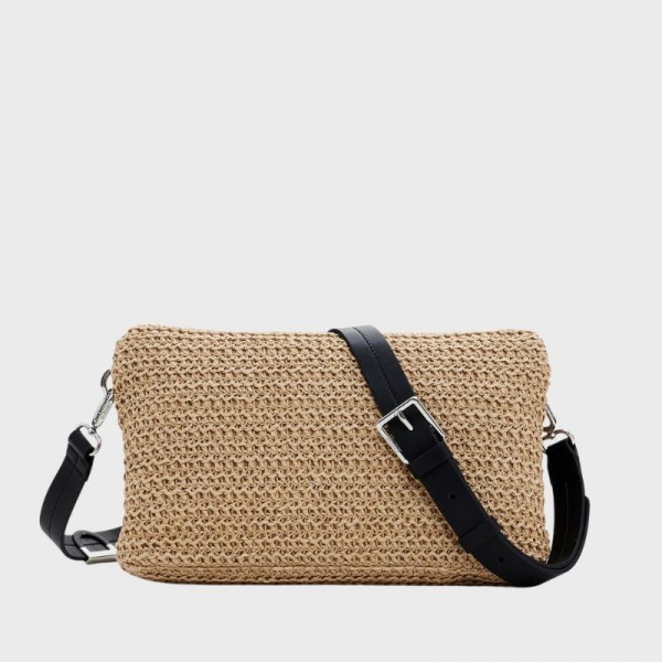 Desigual - Sac bandoulière en raphia... Desigual - Sac bandoulière en raphia...