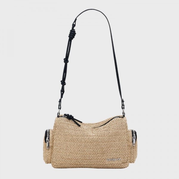 Desigual - Sac multipoches en raphia... Desigual - Sac multipoches en raphia...