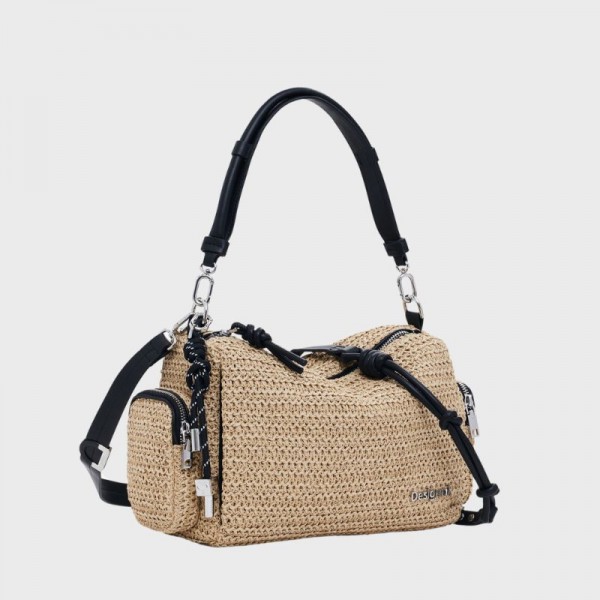 Desigual - Sac multipoches en raphia... Desigual - Sac multipoches en raphia...