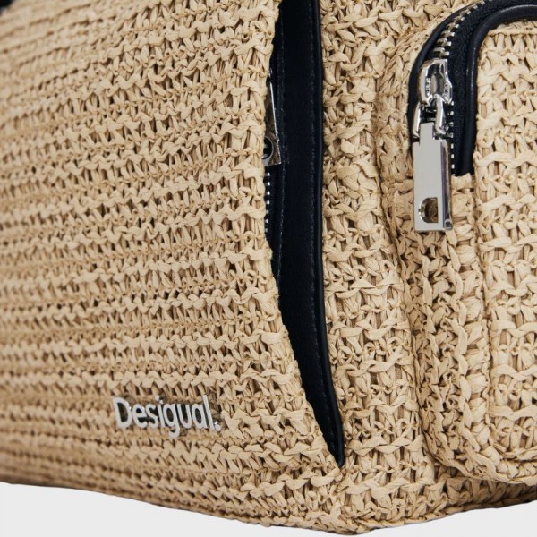 Desigual - Sac multipoches en raphia... Desigual - Sac multipoches en raphia...
