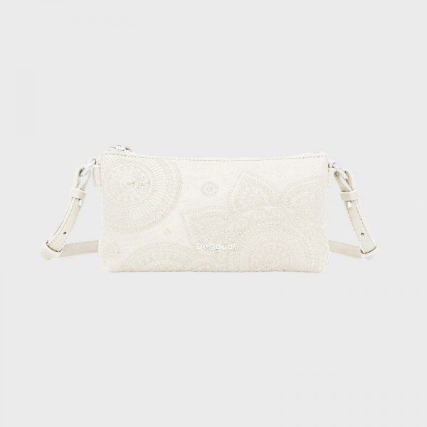 Desigual - Pochette zippée beige...