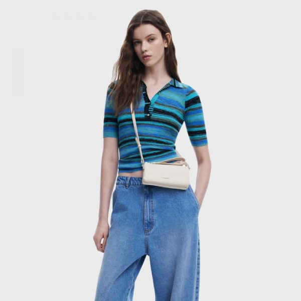 Desigual - Pochette zippée beige...