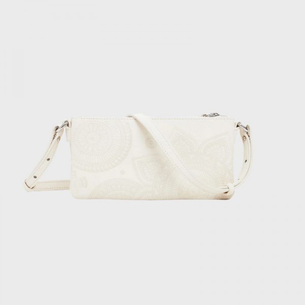 Desigual - Pochette zippée beige...