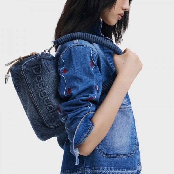 Desigual - Sac bandoulière en denim...