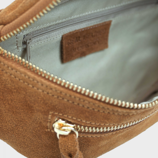 Anais - Sac banane double zip en cuir...