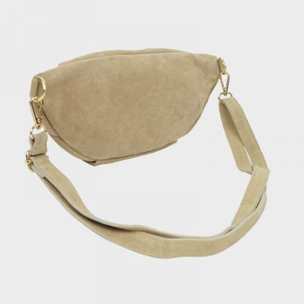 Anais - Sac banane double zip en cuir...