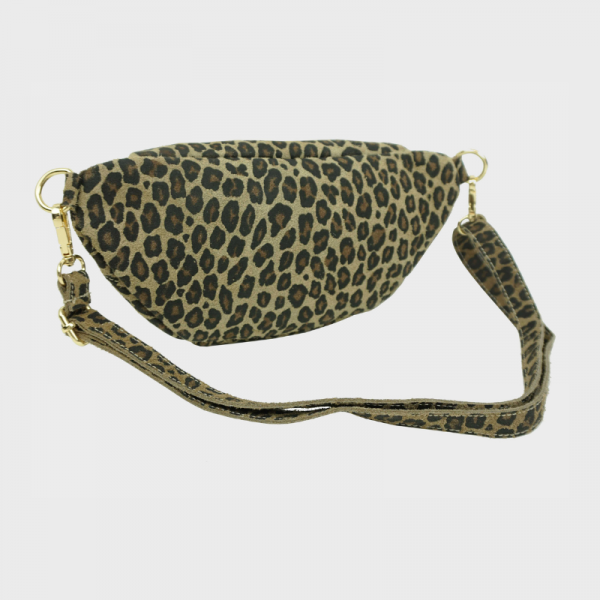 Anais - Sac banane double zip en cuir...