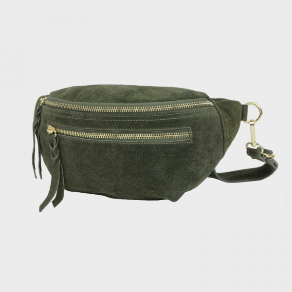 Anais - Sac banane double zip en cuir... Anais - Sac banane double zip en cuir...