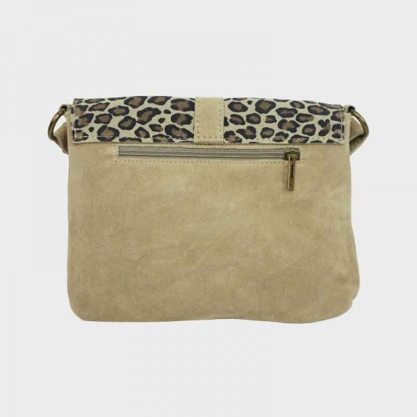 Anais - Sac bandoulière rabat léopard...
