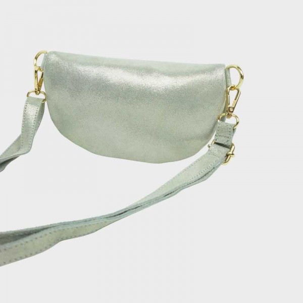 Anais - Sac banane en cuir brillant...
