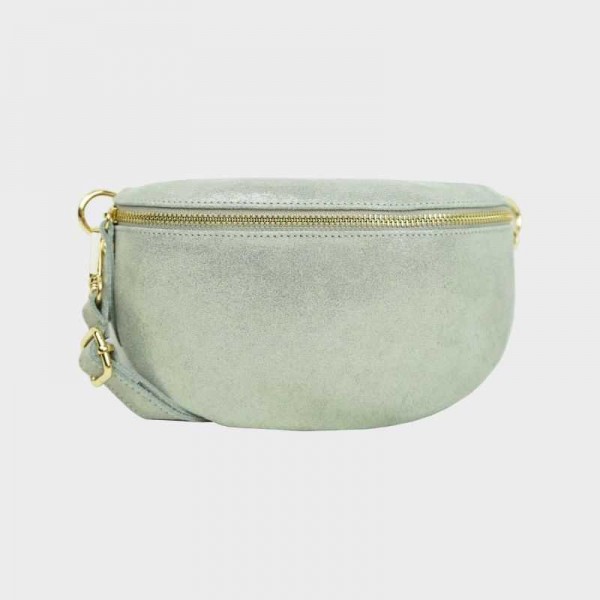 Anais - Sac banane en cuir brillant...