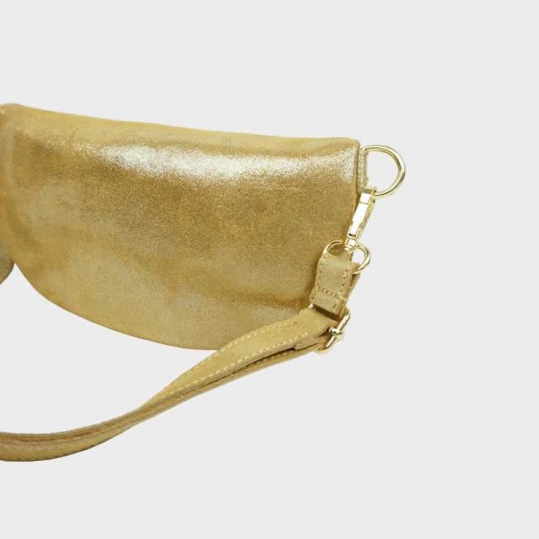 Anais - Sac banane en cuir brillant...